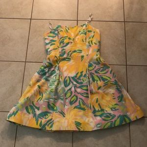 Lilly Pulitzer mini dress strapless size 0 pockets